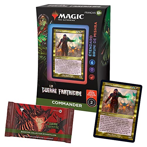 Magic The Gathering Commander The Fratricide Wars Retro Frame Deck – Estrardard brüniert von Mishra (blau-schwarz-rot) + Booster Sammler Probe von Magic The Gathering