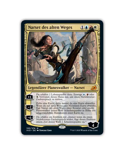 MTG Magic The Gathering Ikoria Reich der Behemoths - Mythic Rare Karten und Planeswalker - deutsch (#195 Narset des Alten Weges) von Magic The Gathering