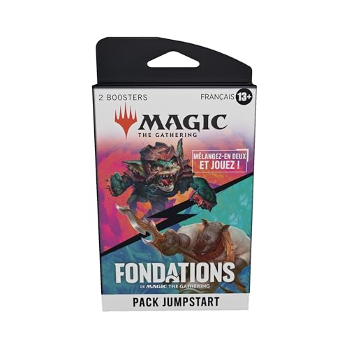 Magic The Gathering Pack mit 2 Boosterpacks Foundations de Kombinieren Sie sie, um 1 Jumpstart-Deck zu erstellen (französische Version) von Magic The Gathering