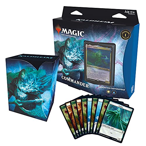 Magic The Gathering Commander Kaldheim – Phantomvorahnung (Deck mit 100 Spielkarten), Blau/Weiß von Magic The Gathering