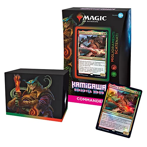 Magic The Gathering Kamigawa: Dinastia Neon C92101030 Planeswalkers Commander Deck, grün-rot von Magic The Gathering