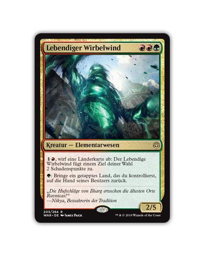 Magic The Gathering MTG Krieg der Funken - Mythic Rare Karten und Planeswalker - deutsch (203 Lebendiger Wirbelwind) von Magic The Gathering