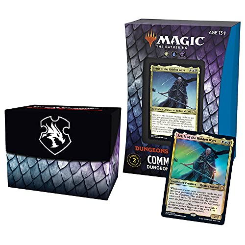 Magic The Gathering SD3 Adventures in The Forgotten Realms Commander Deck – Dungeons of Death Schwarz, Mehrfarbig Weiß Blau von Magic The Gathering