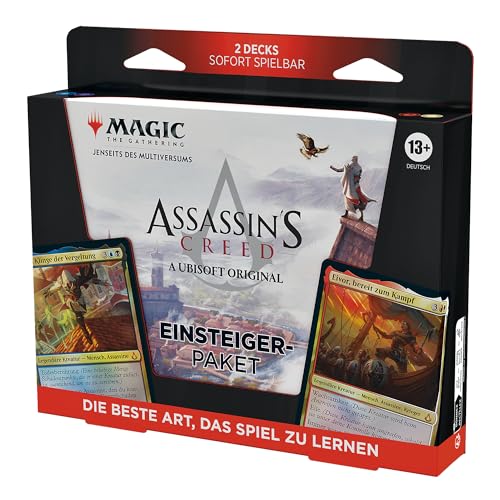 Magic: The Gathering – Assassin’s Creed – Einsteigerpaket | Lerne Magic mit 2 Assassin’s Creed Themendecks | Sammelkartenspiel für zwei Spieler ab 13 (deutsche Version) von Magic The Gathering