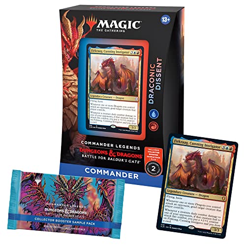 Magic: The Gathering Commander Legends: Battle for Baldur’s Gate Commander Deck – Draconic Dissent + Collector Booster Sample Pack von Magic The Gathering