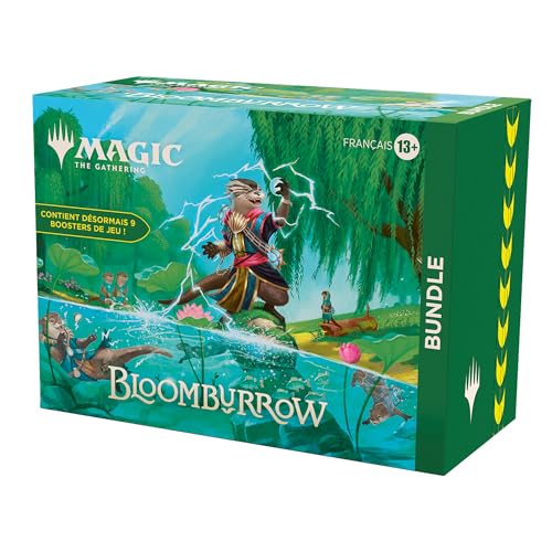 Magic: The Gathering Bundle Bloomburrow: 9 Boosterpacks, 30 Spielfeldkarten + Exklusives Zubehör (französische Version) von Wizards of the Coast