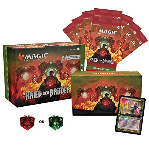 Magic: The Gathering Krieg der Brüder Bundle - Transformers-Karten, 8 Set-Booster und Zubehör (Deutsche Version) von Wizards of the Coast