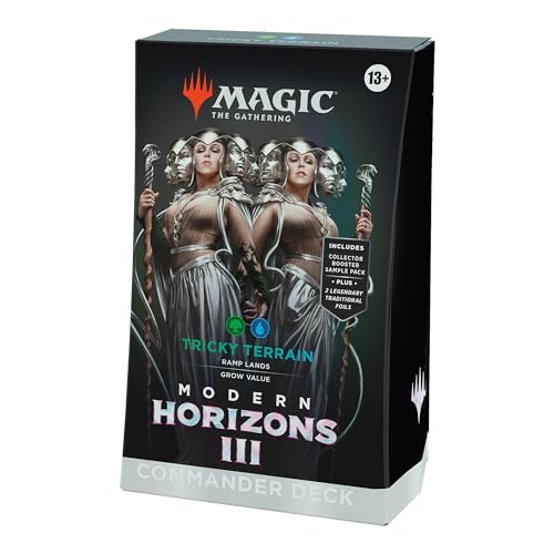 Magic: The Gathering Modern Horizons 3 Commander-Deck – Tückisches Terrain (Deck mit 100 Karten, Sammler-Booster-Probepackung mit 2 Karten + Zubehör) (English Version) von Magic The Gathering