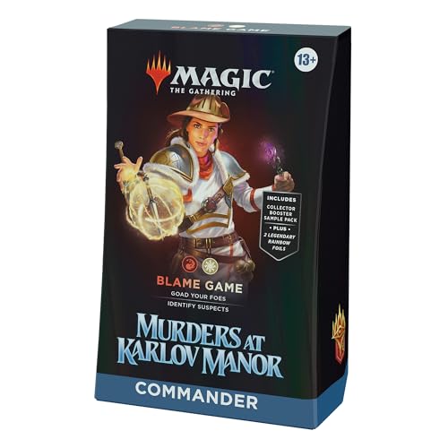 Magic: The Gathering Murders at Karlov Manor Commander Deck - Blame Game (100-Card Deck, 2-Card Collector Booster Sample Pack + Accessories) von Magic The Gathering