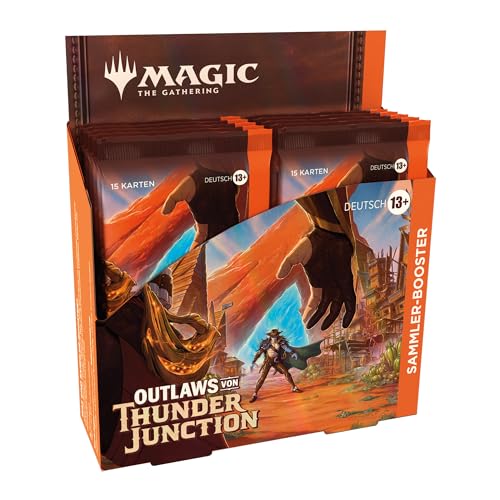 Magic: The Gathering – Outlaws von Thunder Junction Sammler-Booster-Display – 12 Booster (180 Magic-Karten) (deutsche Version) von Wizards of the Coast