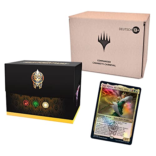 Magic: The Gathering Straßen von Neu-Capenna Commander-Deck – Cabaretti-Carneval, Minimal verpackte Version (Deutsche Version), 13 Jahre+, Rot-grün-weiß von Wizards of the Coast