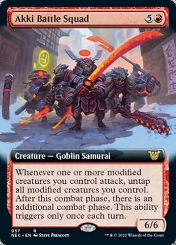 Magic: the Gathering - Akki Battle Squad (057) - Extended Art - Neon Dynasty Commander von Magic The Gathering