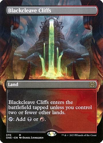 Magic: the Gathering - Blackcleave Cliffs (370) - Borderless - Foil - Phyrexia: all will be one von Magic The Gathering