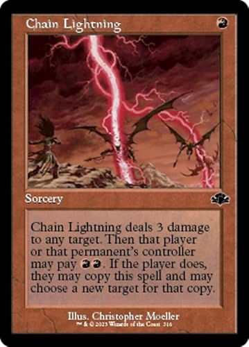 Magic: the Gathering - Chain Lightning (316) - Retro Frame - Dominaria Remastered von Magic The Gathering