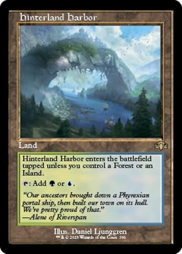 Magic: the Gathering - Hinterland Harbor (396) - Retro-Rahmen - Dominaria Remastered von Magic The Gathering