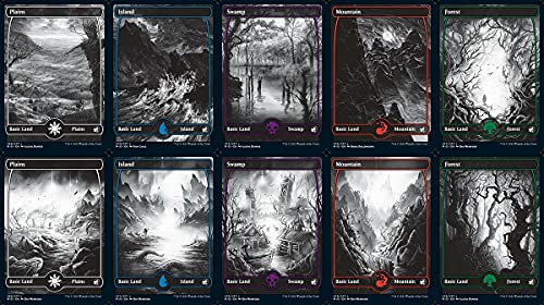 Magic: the Gathering - Innistrad: Midnight Hunt Full Art Basic Land Set (je 1 von 10) von Magic The Gathering