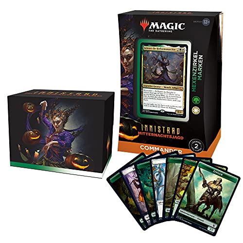 Magic the Gathering Innistrad Mitternachtsjagd Commander-Deck – Hexenzirkel-Marken (Deutsche Version) (Zauberer der Küste C89611000), Mehrfarbig von Magic The Gathering