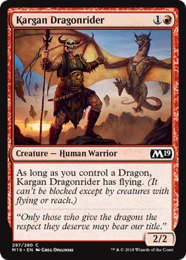 Magic: The Gathering - Kargan Dragonrider - Planeswalker Deck Exclusive - Core Set 2019 von Magic: The Gathering Singles