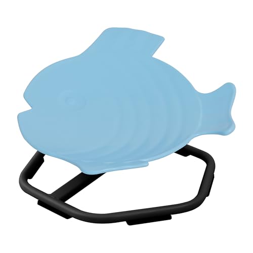 MagicMeadow Sensory Spinning Fish | Kinderspielzeug Stuhl mit Hex Base, geeignet für Autismus, pädagogische Ressource für besondere Bedürfnisse. Bereichert das Spiel und die Erkundung (Blau) von MagicMeadow