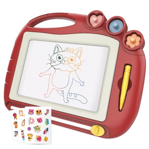 Magicat Zaubertafel Maltafel 8,5 Zoll I Kreatives Spielzeug-Set mit Stempeln & Stickern I Ideale Lernspielzeuge & kleine Geschenke für Kinder ab 3 Jahre von Magicat