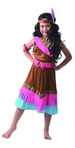 Magicoo Indianer Kostüm Mädchen Kinder Gr 110 116 122 128 134 140 - Indianerin Kostüm Kind Fasching (110/116) von Magicoo