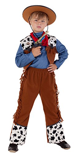 Magicoo Komplettes Western Cowboy Kostüm Kinder + Hut - Cowboy Kostüm Jungen Wilder Westen Fasching Karneval (128/134) von Magicoo