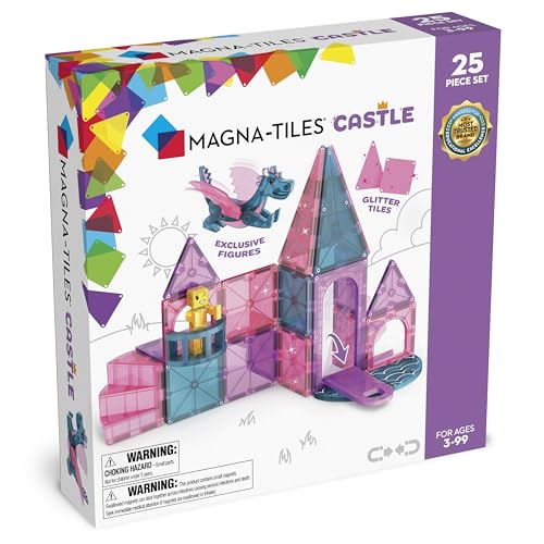 MAGNA-TILES Castle 25-teiliges Magnetbauset - Die originale Magnetbaumarke von Magna-Tiles