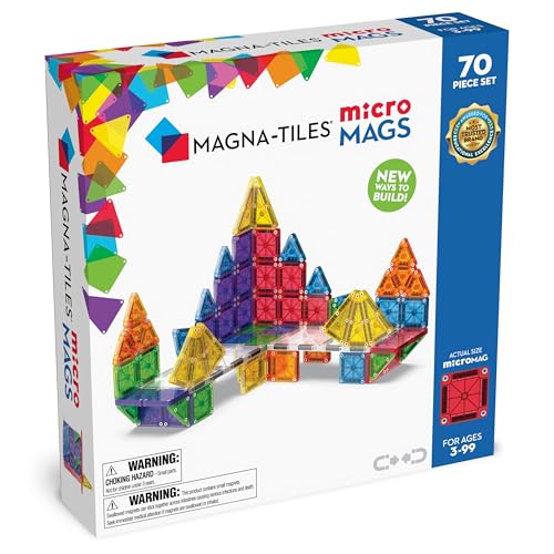 Magna-Tiles microMAGS 70-teiliges Deluxe Magnetbauset - Die Original Magnetbaumarke von Magna-Tiles