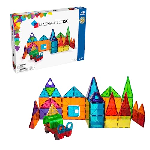 Magna-Tiles 02148 3-D Magnetic Building Tiles Deluxe magnetische Bausteine, Einfarbig von Magna-Tiles