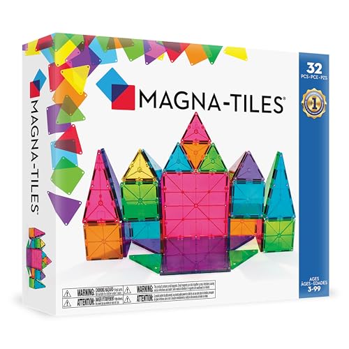 Magna-Tiles 32-teiliges Set Clear Colours mit unterschiedlichen, magnetischen 3D-Bausteinen in klaren Farben, fördert spielerisches Lernen Magna-Tiles 32-teiliges Set Clear Colours mit unterschiedlichen, magnetischen 3D-Bausteinen in klaren Farben, fördert spielerisches Lernen von Magna-Tiles