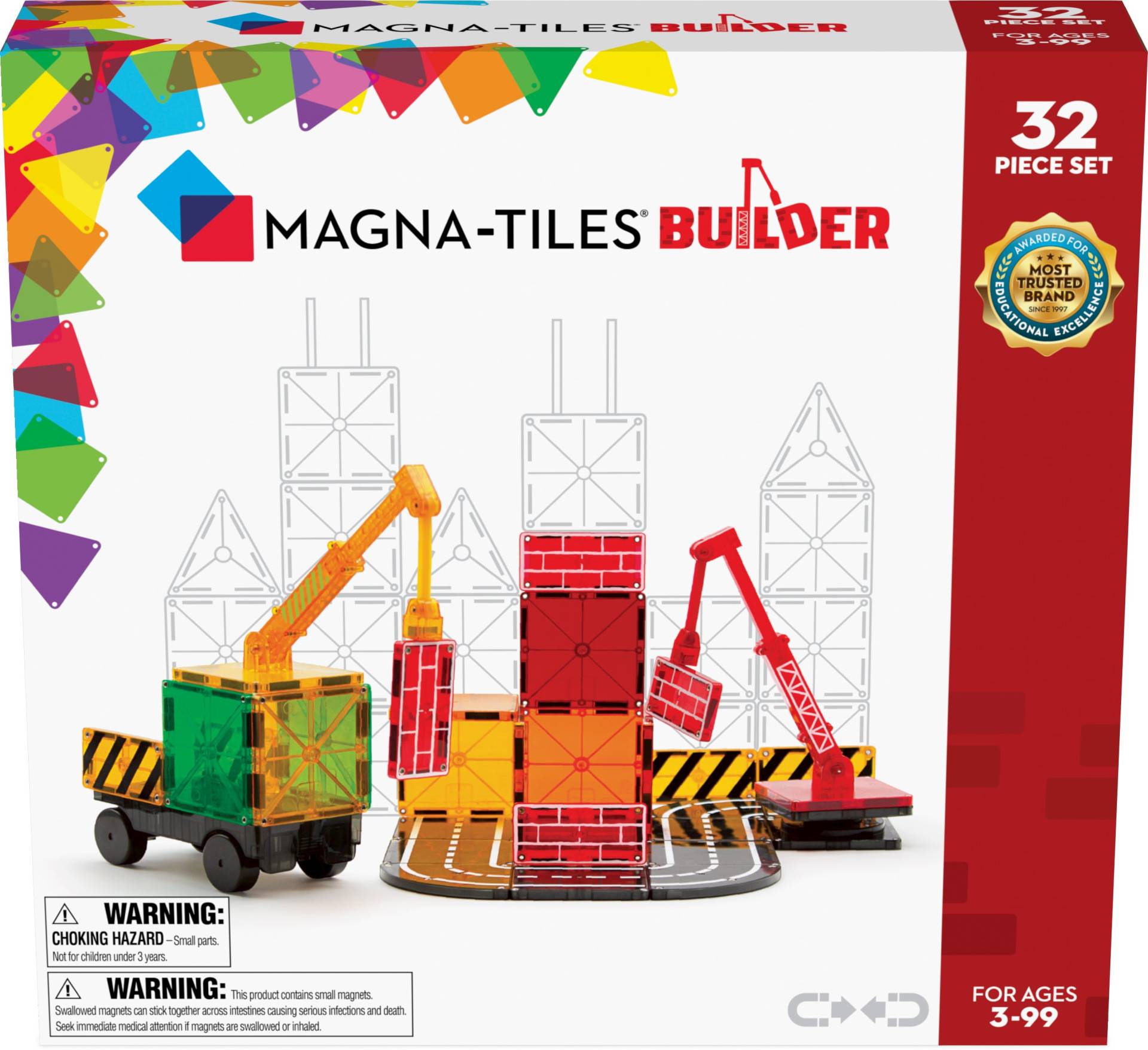 MAGNA-TILES Builder Bausatz 32 Teile von MAGNA-TILES