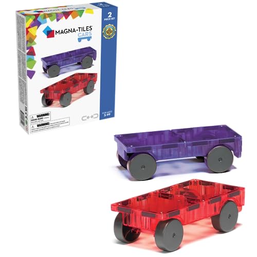 Magna Tiles Cars – Purple & Red 2-Piece Magnetic Construction Set, The Original Magnetic Building Brand von Magna-Tiles