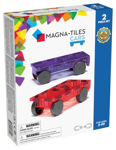 Magna Tiles Cars – Purple & Red 2-Piece Magnetic Construction Set, The Original Magnetic Building Brand von Magna-Tiles