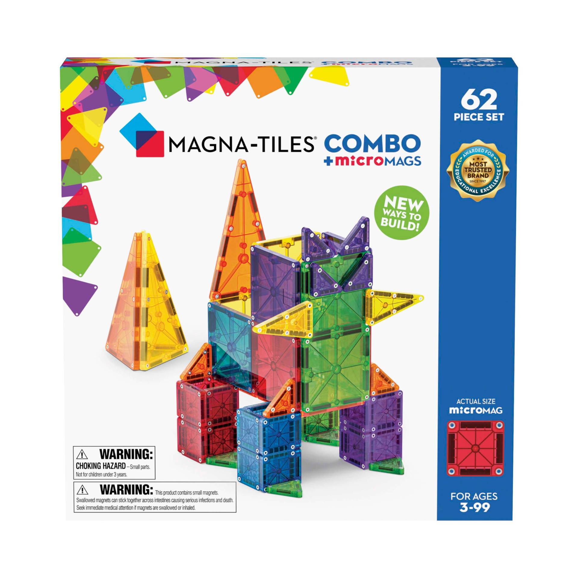 MAGNA-TILES MicroMAGS Combo Bausatz 62 Teile von MAGNA-TILES