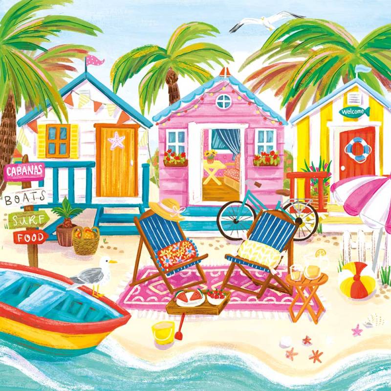 Magnolia Beach Huts 1023 Teile Puzzle Magnolia-3474 von Magnolia