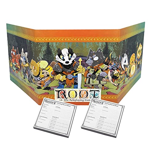 Magpie Games Gamemaster Zubehörpaket - Root: Die Rollenspiel-Erweiterung, dreifach gefalteter Tisch-GM-Bildschirm und Kampagnen-Notizblöcke von Magpie Games