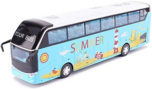 LNNW 1.32 aus Metalldruckguss Spielzeugauto Legierung Reisebus Simulation Stadtauto Modell Junge Mädchen Cognitive Kollektion Geschenk Kinder Geburtstag Geschenke(Blu) von MaiBuL
