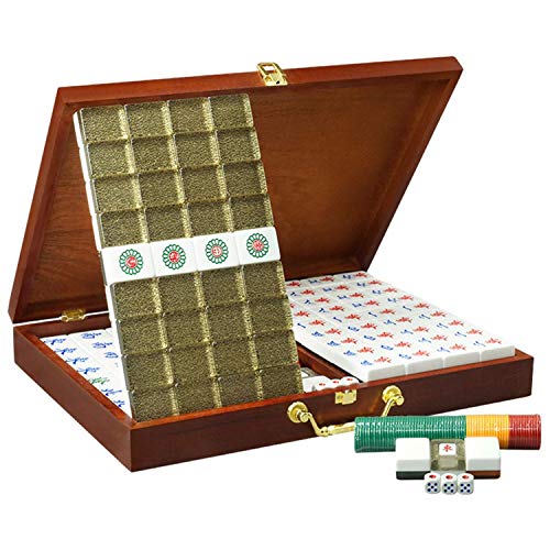 LNNW Chinesisches Schach 144 stücke Große Medium Mahjong Würfel Acryl Kristall Digital Gravur Tragbare Multiplayer Board Spiel Unterhaltung Casual Party Aktivitäten Spiel Brettspiel(Size:39*30*23mm) von MaiBuL