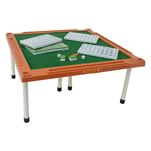 LNNW Chinesisches Schach 144 stücke Mini Mahjong Set Würfel Melamin Reisen Falz Tragbare Multiplayer Board Spiel Unterhaltung Casual Party Aktivitäten Spiel Brettspiel(Color:Green) von MaiBuL