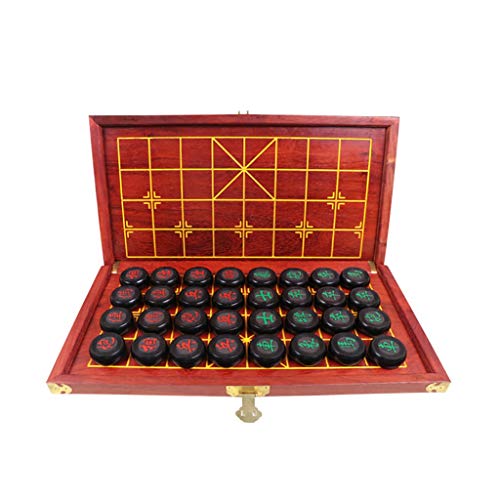 LNNW Chinesisches Schach Chinesisches Schachrot-Sandelholz-Holz-Folding-Schachbrett Tragbare dekorative Ornamente Interaktives Spiel Freizeit Frühbild-Puzzlespiel Brettspiel(Size:53 * 46cm) von MaiBuL