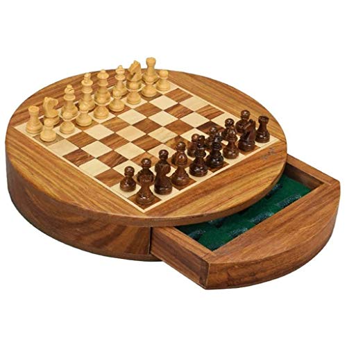 LNNW Chinesisches Schach Massivholz International Schach Magnetische Schachfiguren Schublade Schachbrett Set einfach zu tragen Anfänger Kind intellektuelle Entwicklung Brettspiel(Size:L) von MaiBuL