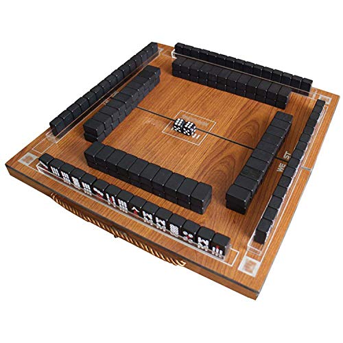 LNNW Chinesisches Schach Mini Mahjong Set Würfel Melamin Reisen Klappaufbewahrungsbox Portable Multiplayer Board Spiel Unterhaltung Casual Party Aktivitäten Spiel Brettspiel(Color:Black) von MaiBuL