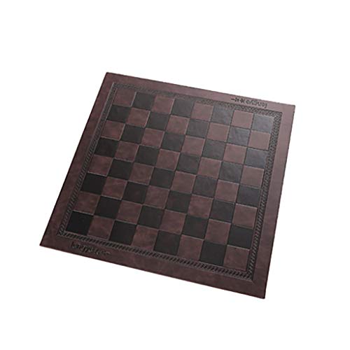 LNNW Chinesisches Schach PU doppelseitige Leder-Isolierung Internationales Schach-Schachbrett-Set Anfänger Puzzle-Spiel Intellektuelle Entwicklung Brettspiel(Color:Brown) von MaiBuL