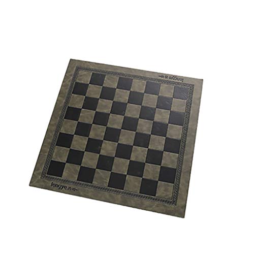 LNNW Chinesisches Schach PU doppelseitige Leder-Isolierung Internationales Schach-Schachbrett-Set Anfänger Puzzle-Spiel Intellektuelle Entwicklung Brettspiel(Color:Gray) von MaiBuL