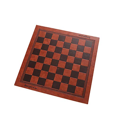 LNNW Chinesisches Schach PU doppelseitige Leder-Isolierung Internationales Schach-Schachbrett-Set Anfänger Puzzle-Spiel Intellektuelle Entwicklung Brettspiel(Color:Rosso) von MaiBuL