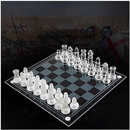 LNNW Chinesisches Schach Transparente Glasverzierungen Early Education International Chess Spiel Dedizierte Anfänger Kind Intellektuelle Entwicklung Brettspiel(Size:25X25cm) von MaiBuL