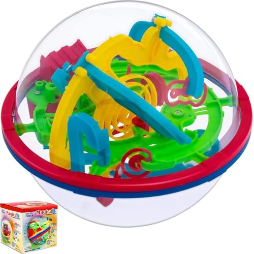 MaiLence Kugellabyrinth ab 6, Kugellabyrinth 12cm 3D Labyrinth Balls mit 100 Level, 3D Kugelspiel Intellektball Maze Kugel Labyrinth Puzzle Ball für Geburtstag Weihnachten, Spielzeug ab 5 6 7Jahr MaiLence Kugellabyrinth ab 6, Kugellabyrinth 12cm 3D Labyrinth Balls mit 100 Level, 3D Kugelspiel Intellektball Maze Kugel Labyrinth Puzzle Ball für Geburtstag Weihnachten, Spielzeug ab 5 6 7Jahr von MaiLence