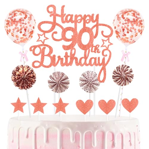 90th Geburtstag Kuchen Dekoration Kuchen Toppers Birthday Torten Dekoration Sternen Herz Papierfächer Ballon Torte Toppers Kuchendeko für 90. Geburtstag Dekorationen Party Zubehör 90th Geburtstag Kuchen Dekoration Kuchen Toppers Birthday Torten Dekoration Sternen Herz Papierfächer Ballon Torte Toppers Kuchendeko für 90. Geburtstag Dekorationen Party Zubehör von Maigendoo