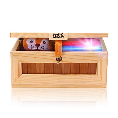 Maijia Holz Nutzlose Box Lass Mich allein Box USB Elektronische Box, Nicht Tiger Spielzeug Geschenk mit Licht berühren von Maijia