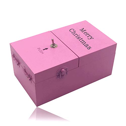 Maijia Mini Funny Toy Kreative Geschenke Nutzlose Box Lassen Sie Mich allein Maschine für Geburtstag und Party Geschenk Toy Game (Pink, Merry Christmas) von Maijia